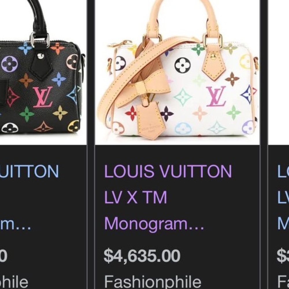 Louis Vuitton White Mini Bag with Iconic Monogram - Picture 7 of 12